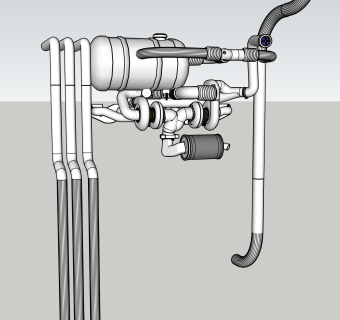 科幻、机械、管道、零件
